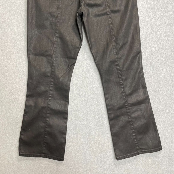 Wrangler x Fender Coated Wrock Kick Flare Jeans Womens‎ 27x28 Black High Rise - Picture 7 of 16